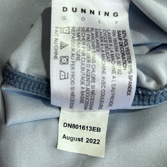 DUNNING GOLF 1/4 Zip Long Sleeve Pullover Heather Blue Stretch DN801613EB sz XL - Picture 12 of 12